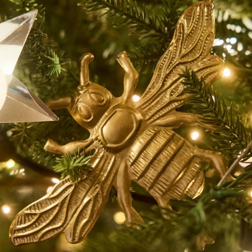 Gilded Bee 🐝 Holiday Ornaments set of 2 - Picture 8 of 8